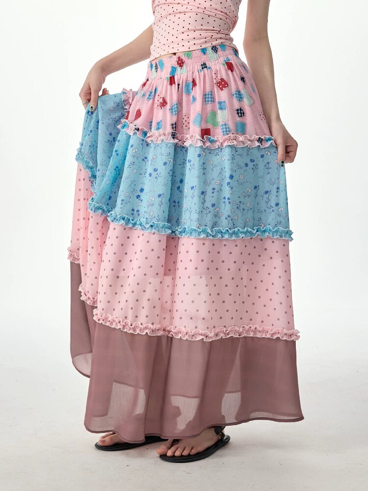 Pastoral Poem Floral Long Skirt【s0000017261】