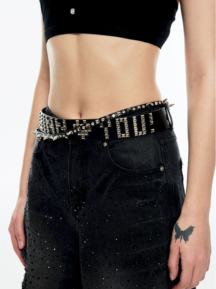 Heavy Duty Studded Punk Style Belt [s0000006304] 