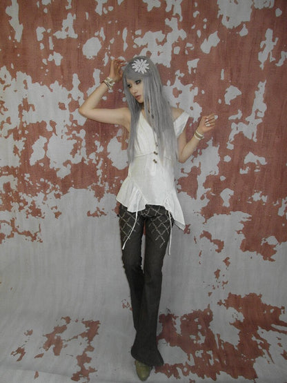Forest Breasted Flared Denim Pants【s0000017980】