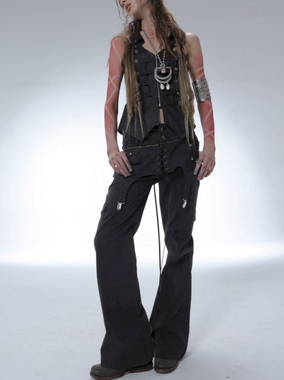 Straight-Leg Pocket Workwear Pants【s0000013904】