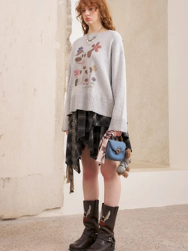 Openwork Oversized Pullover Knit Sweater【s0000014086】