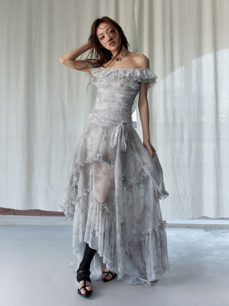 Ruffle Heavyweight Volume Irregular Dress【s0000013219】