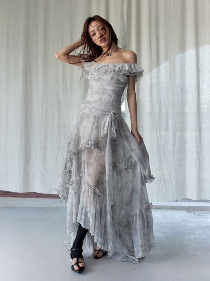 Ruffle Heavyweight Volume Irregular Dress【s0000013219】