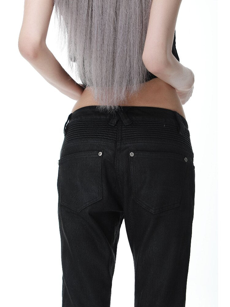 Multi-Zip Wax Deconstructed Denim【s0000017145】