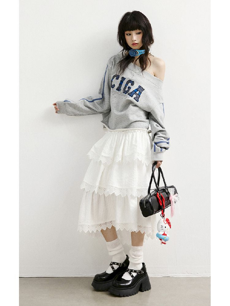 무거운 레이스 케이크 치마 [S0000011421]