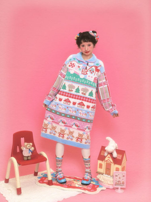 Knit Sweater Dress Long【s0000011322】