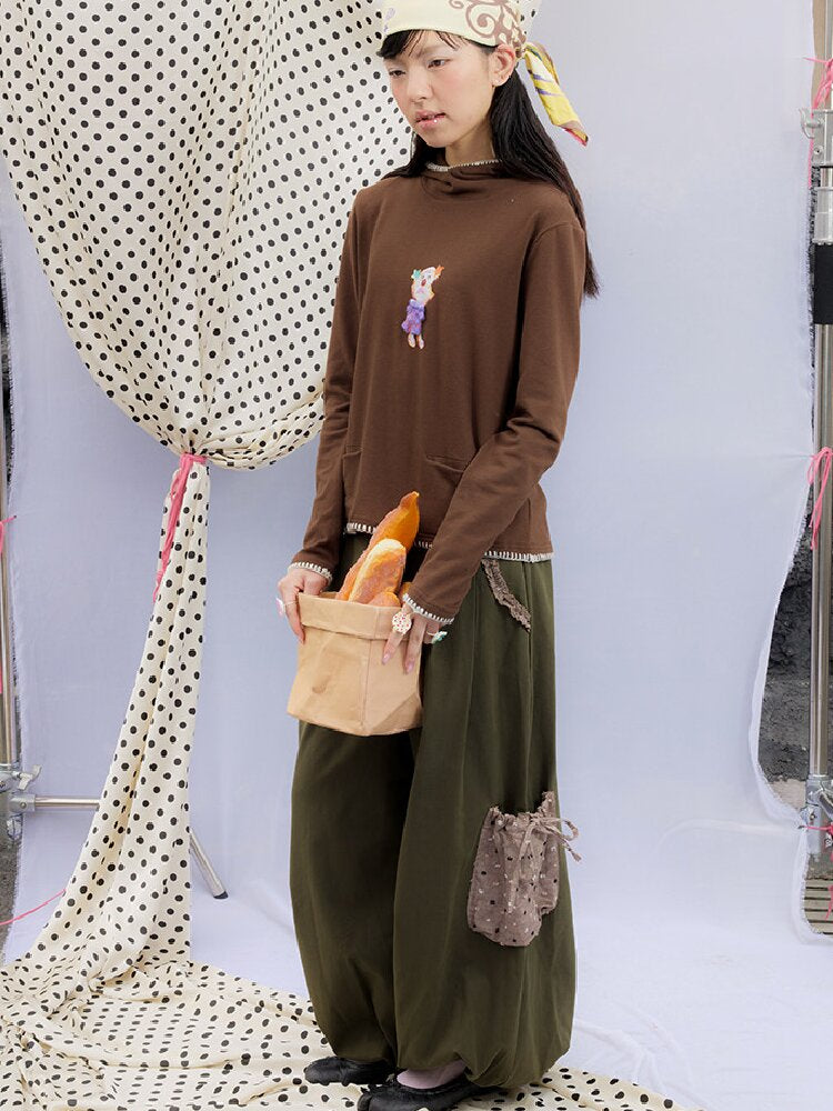 Patchwork Bud Green Cargo Pants【s0000015850】