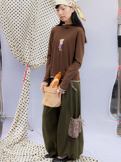 Patchwork Bud Green Cargo Pants【s0000015850】