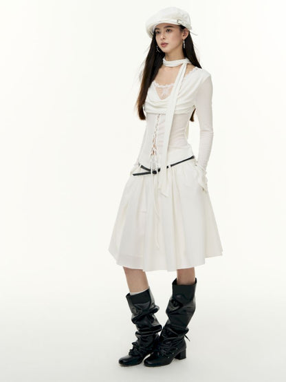 Tencel swing collar bottoming shirt【s0000013745】