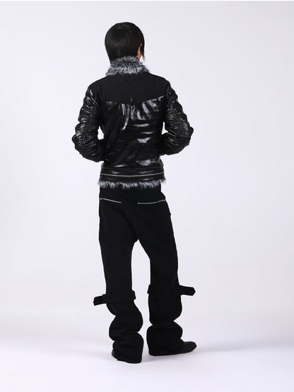 Washed Denim Metal Zip Stacking Jeans【s0000018189】