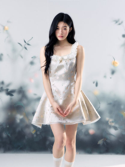 Oil Painting Jacquard Rose Dress【s0000015915】