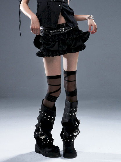 Punk light A-line puffed skirt pants【s0000012940】