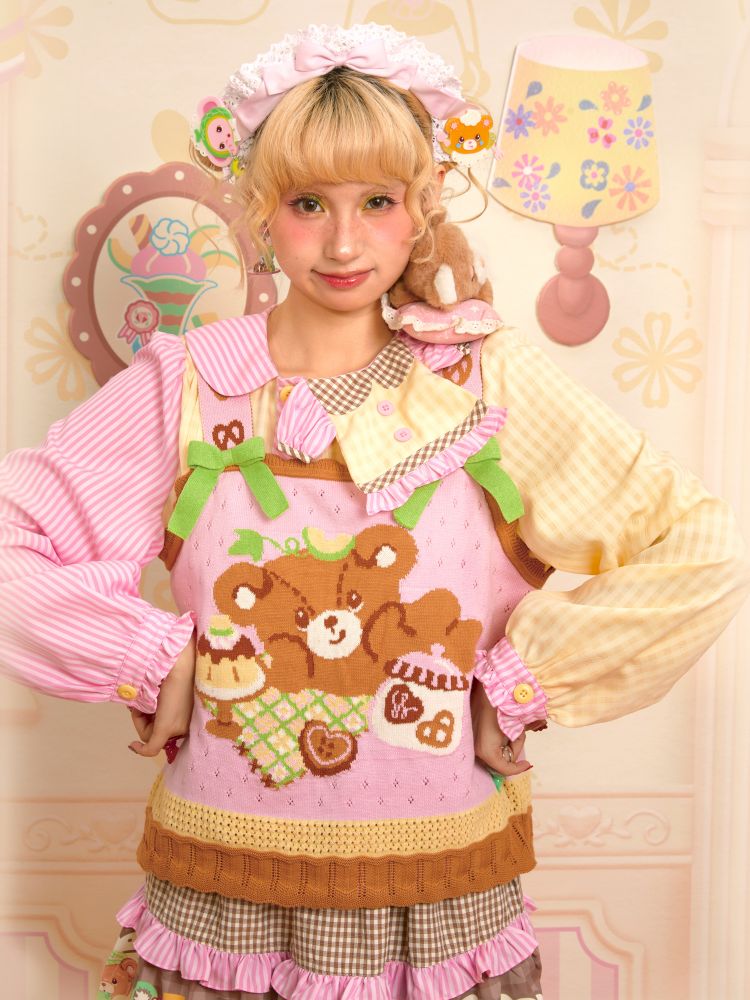 Needle Skeleton Knit Camisole Vest【s0000013701】