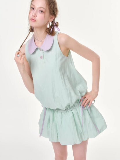 Mint Green Doll Collar Dress【s0000016614】