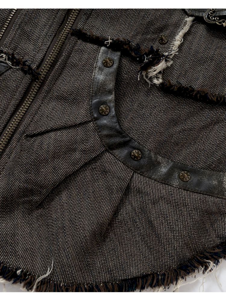 Stacked Waisted Irregular Vest【s0000013472】