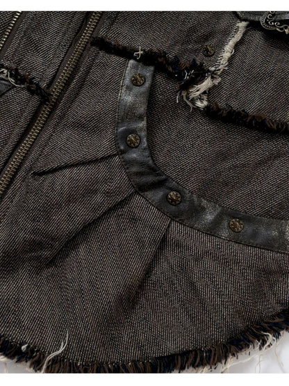 Stacked Waisted Irregular Vest【s0000013472】