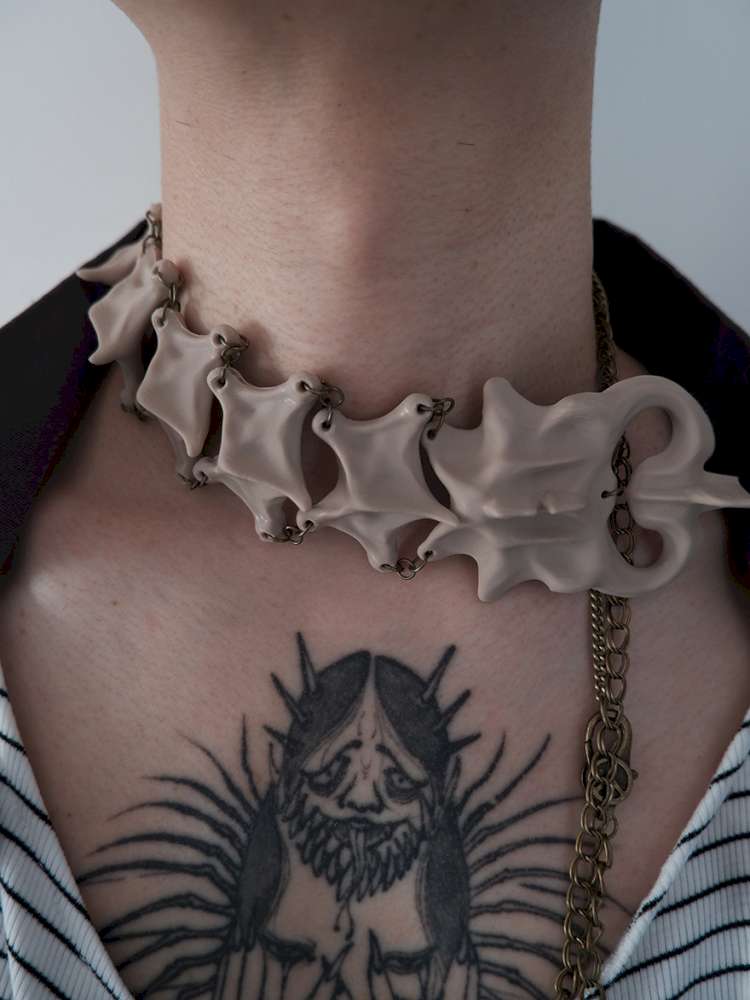 Symbiotic Bones Skeleton Necklace【s0000015153】