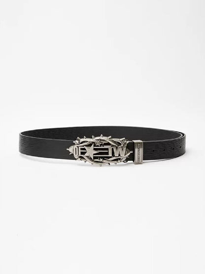 Distressed Relief Leather Belt【s0000018277】