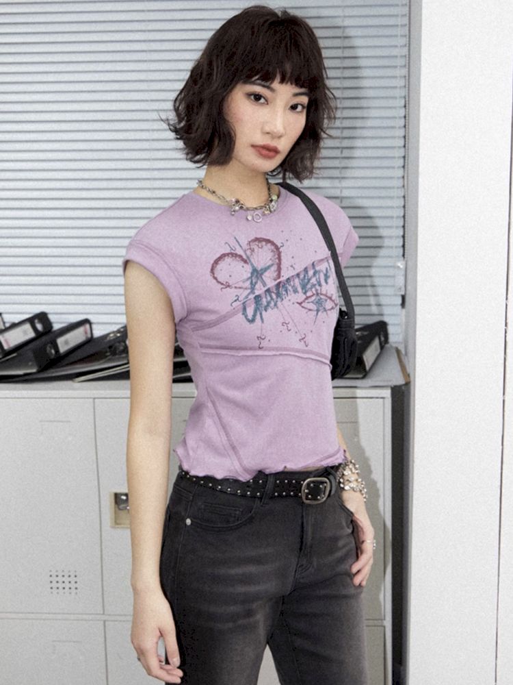 Irregular Short Sleeve Loose T-shirt【s0000012282】