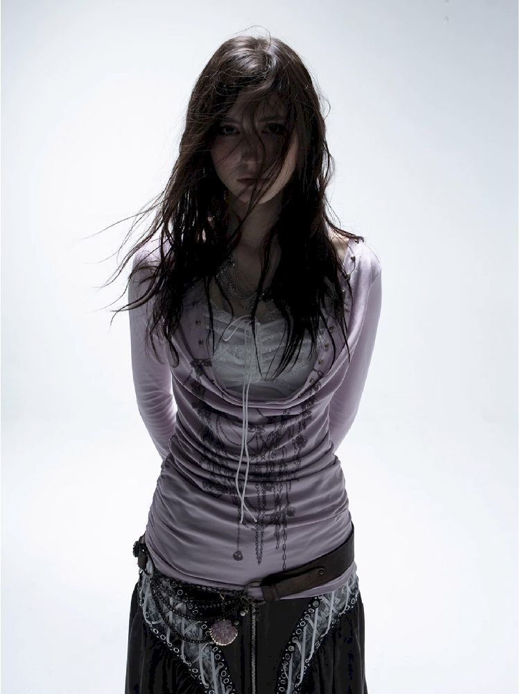 Printed Bottom Tie Top【s0000011274】