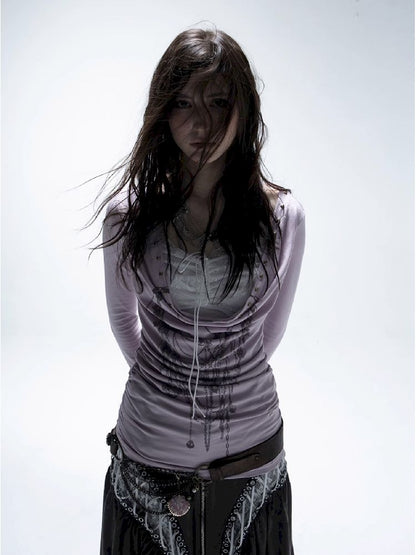 Printed Bottom Tie Top【s0000011274】