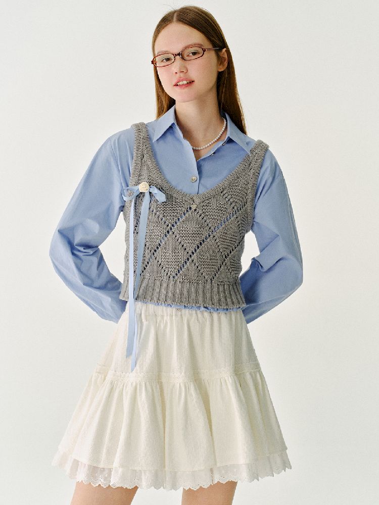 Wool Knit Vest【s0000011987】