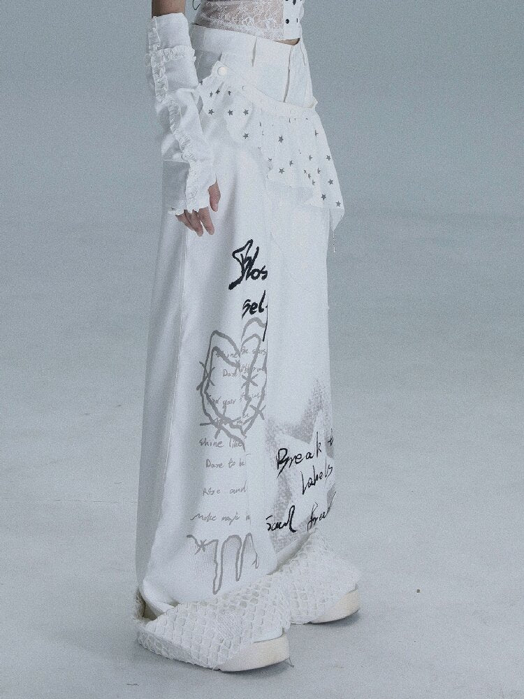 Printed Niche Wide Leg Slacks【s0000016723】 – SCULTURE（エス