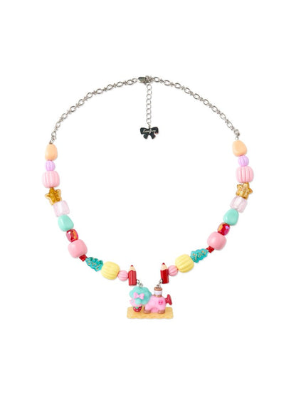 Vintage Lamb Resin Acrylic Necklace【s0000015580】