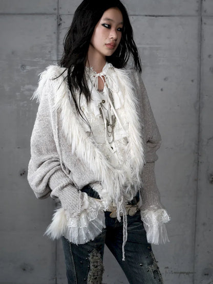 Lazy Knit Batwing Hooded Sweater Jacket【s0000014112】