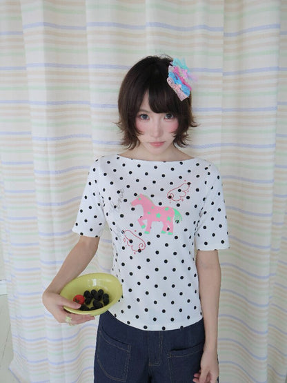 LuckyHorse Silver Stamped Boat Top【s0000018680】