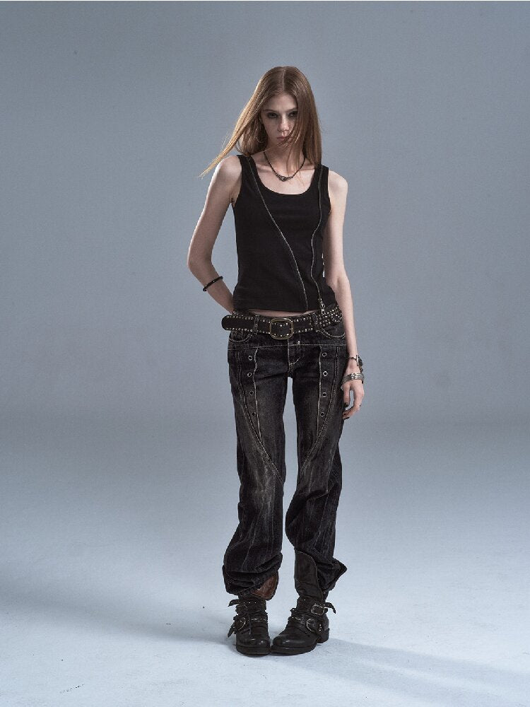 Camouflage Black Stretch Vest【s0000016642】