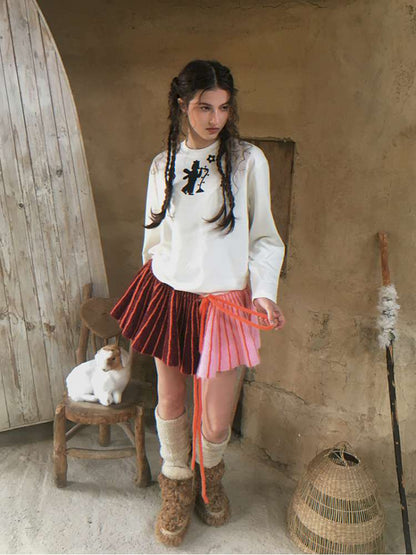 Forest Elf Print Long Sleeve T-Shirt【s0000014898】