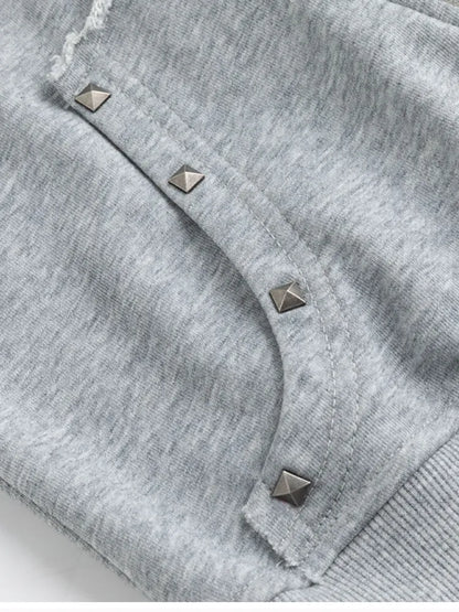 Oversized Collar Long-Sleeve Hoodie Jacket【s0000013967】