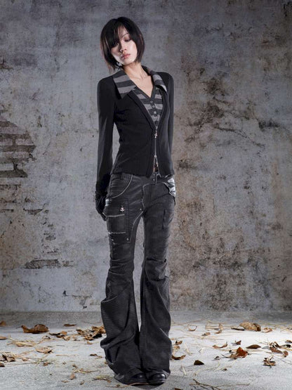 V-Neck Pullover Long-Sleeve Knit Top【s0000014492】