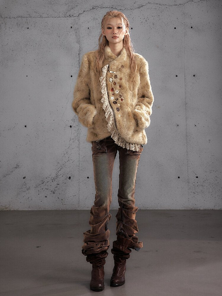 Plush Eco-Friendly Fur Coat【s0000019161】