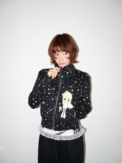 Illustration Short Shoulder Sweatshirt【s0000018664】