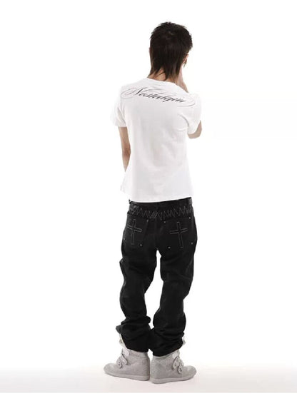 Distressed Star Union Jack T-Shirt【s0000018248】