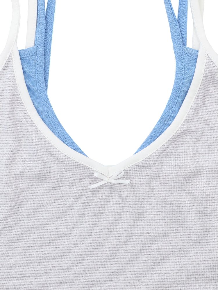 Spray horse bay stripes Slim camisole undershirt【s0000013463】