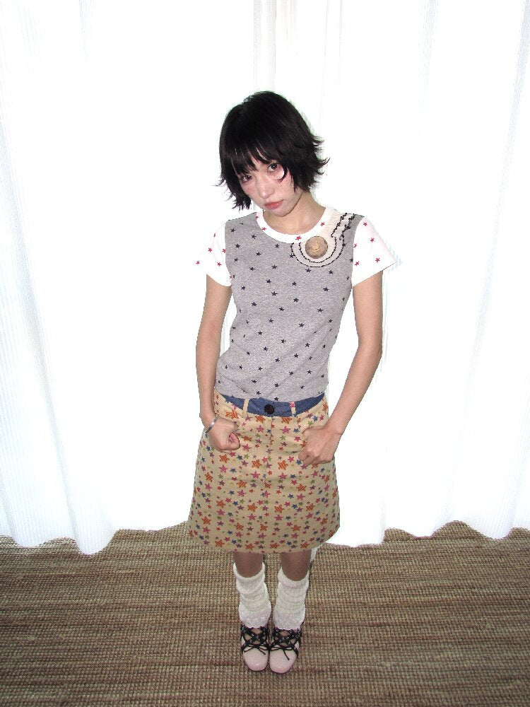 Candy Star Twill A-Line Skirt【s0000018674】