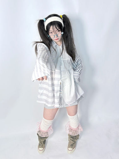 Loose casual versatile long-sleeved blouse【s0000013282】