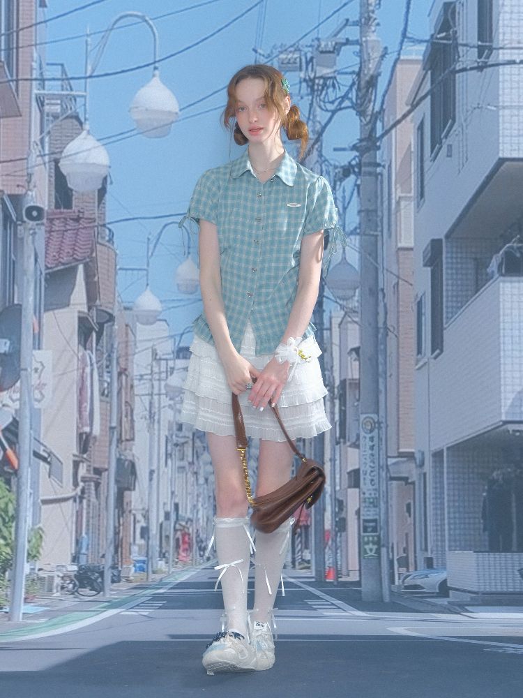 Plaid Short Sleeve Shirt【s0000012265】