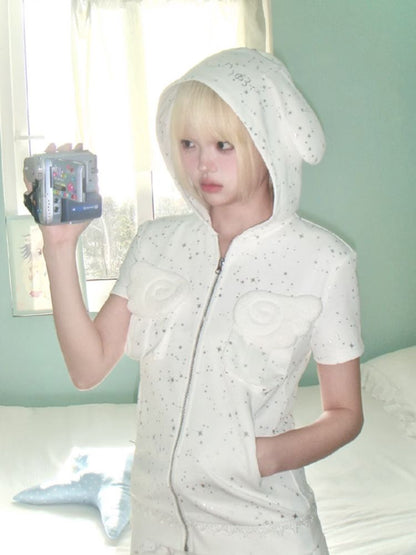 Hot Rhinestone White Vest Jacket【s0000012334】