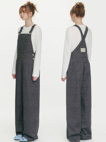 Strawberry Print Denim Bib Pants【s0000015686】