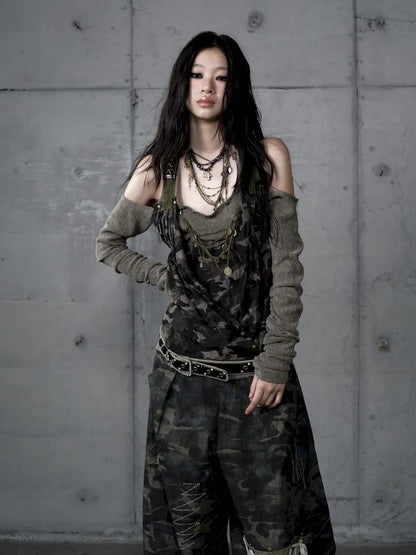 Off-Shoulder Long Sleeve Blouse【s0000014121】