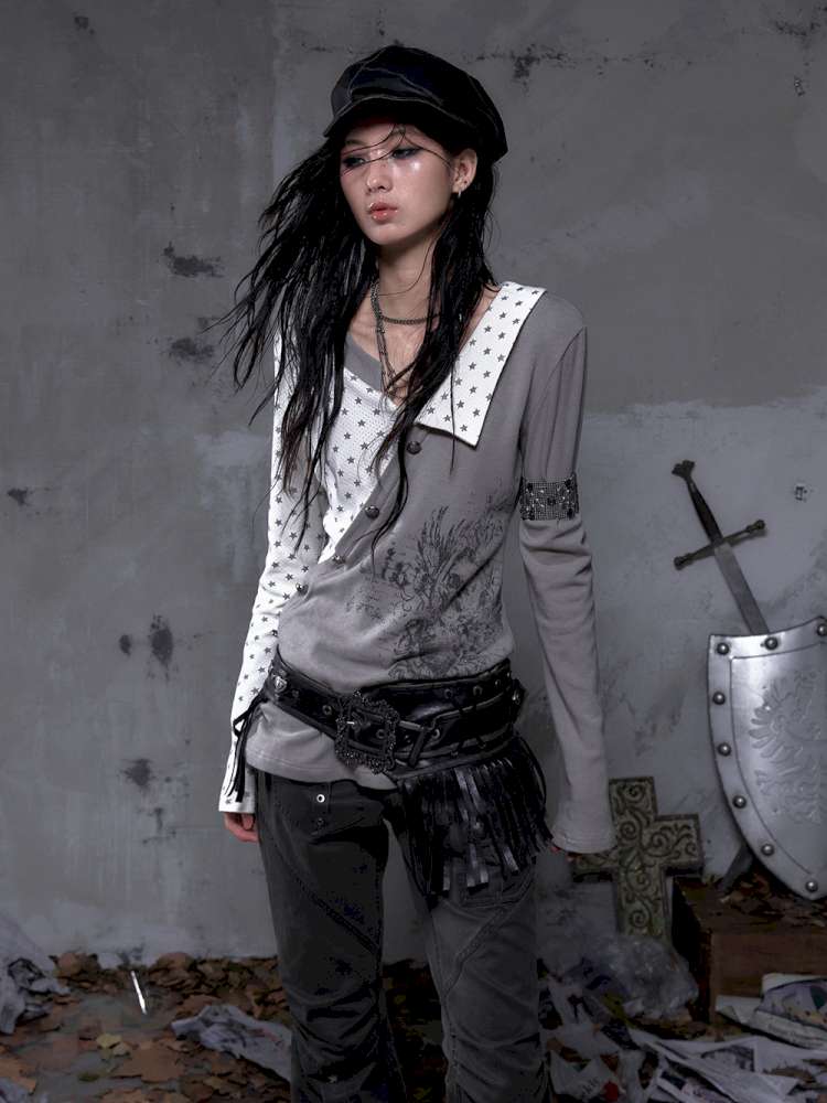 Five-Pointed Star Knit Base Top【s0000014655】