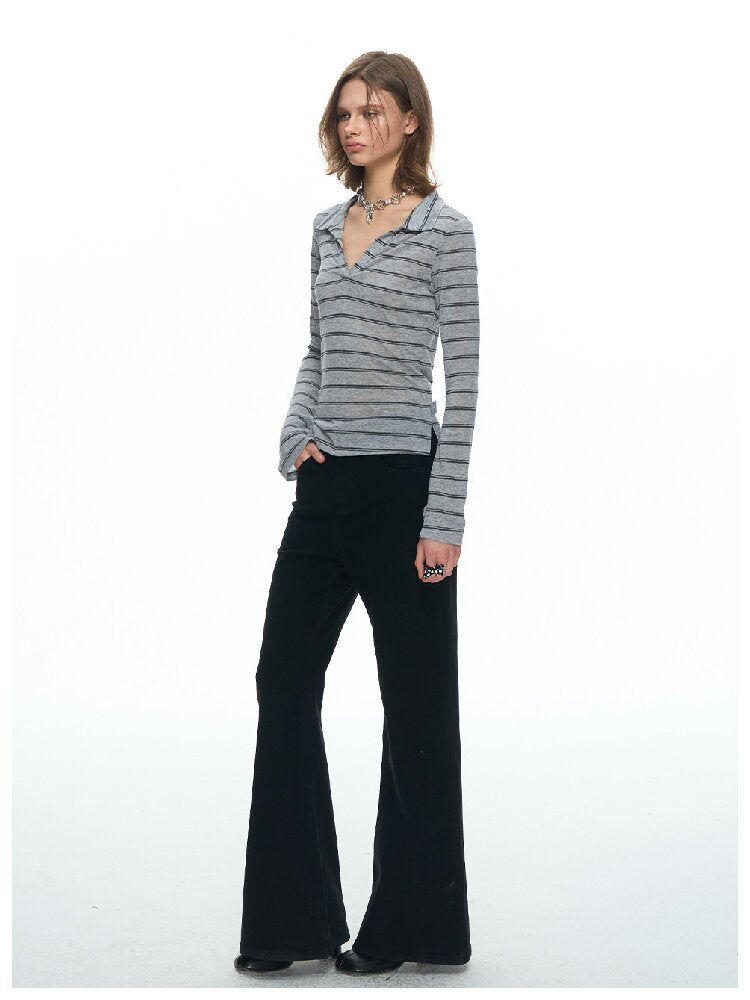 Two Tone High Waist Bootcut Jean【s0000015856】