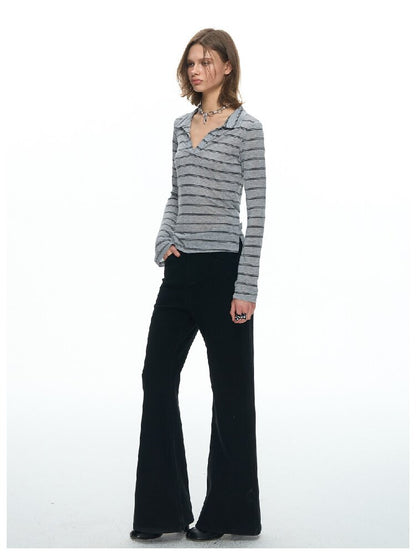 Two Tone High Waist Bootcut Jean【s0000015856】