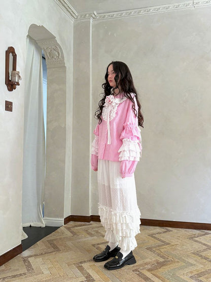 Cute bubble multi-layered lace bows pants【s0000012765】