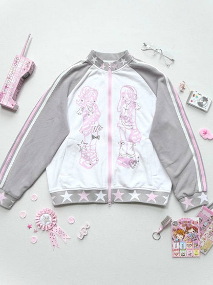 Stand-Up Collar Sportswear Hoodie Jacket【s0000014448】