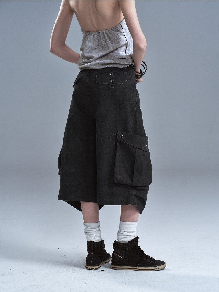 Rivet Pleats Washed Cropped Pants【s0000016895】